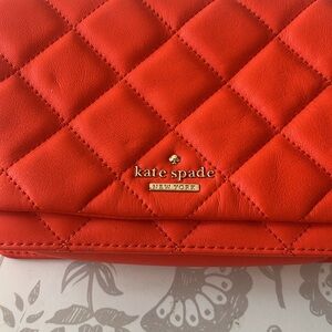 Kate Spade Quilted Red purse with out strap or chain very cute